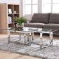 Modrest Valiant Modern Glass & Stainless Steel Coffee Table