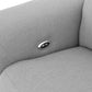Divani Casa Cyprus - Contemporary Grey Fabric Loveseat w/ Electric Recliners