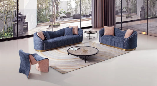 Modern Denim style Sofa Set