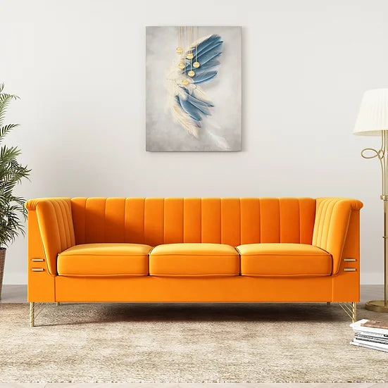 Black or Orange UPHOLSTERED SOFA