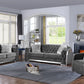 Modern Velvel tufted Sofa with Gold Trim