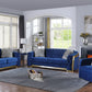 Modern Velvel tufted Sofa with Gold Trim