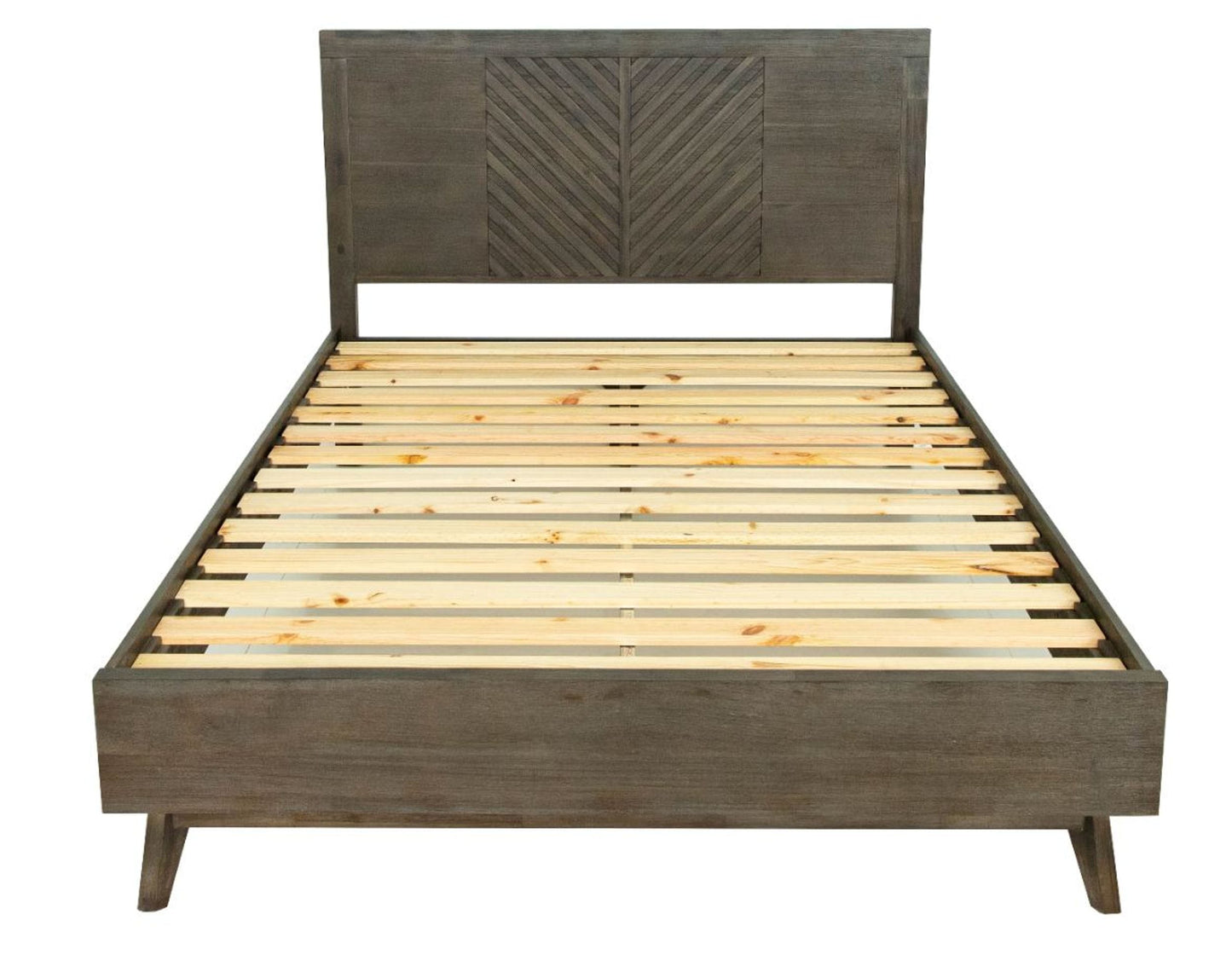 Modrest Daisy Mid-Century Dark Acacia Bed