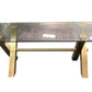 Modrest Dandy - Modern Golden & Glass Dining Table