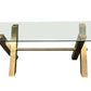 Modrest Dandy - Modern Golden & Glass Dining Table