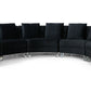 Divani Casa Darla - Modern Black Velvet Circular Sectional Sofa