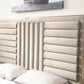 Modrest Daystar - Modern Beige Velvet & Gold Bed