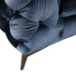Divani Casa Delilah Modern Blue Fabric Sofa
