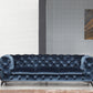Divani Casa Delilah Modern Blue Fabric Sofa