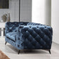 Divani Casa Delilah Modern Blue Fabric Loveseat