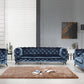 Divani Casa Delilah Modern Blue Fabric Sofa