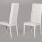 Donna - Contemporary White Leatherette Dining Chair (Set of 2)