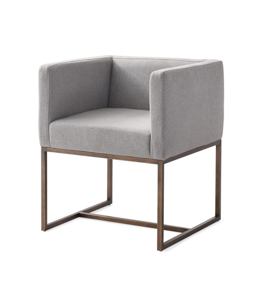 Modrest Marty - Modern Grey & Copper Antique Brass Dining Chair