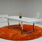 A&X Skyline White Crocodile Extendable Dining Table