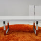 A&X Skyline White Crocodile Extendable Dining Table