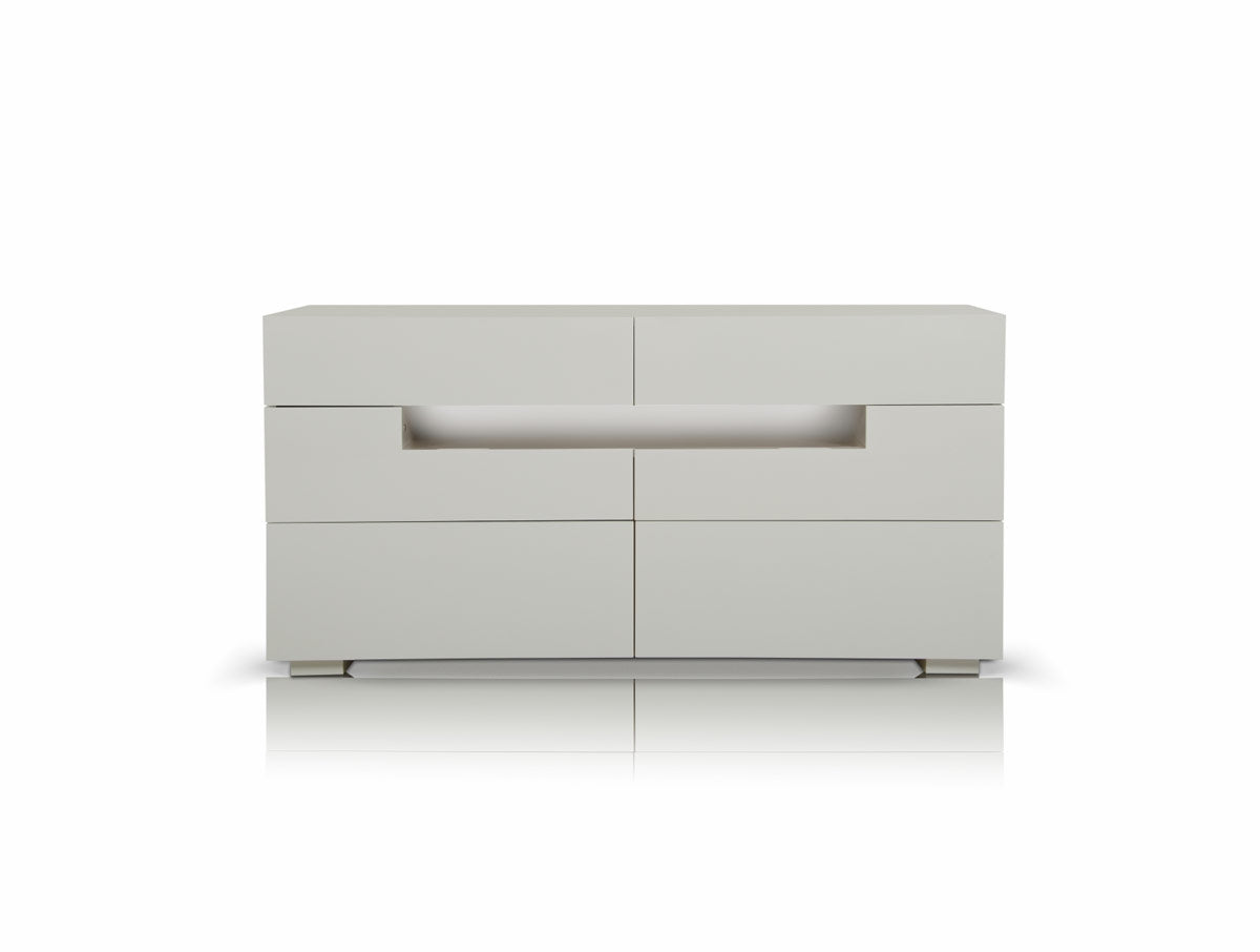 Modrest Ceres - Modern LED White Lacquer Dresser