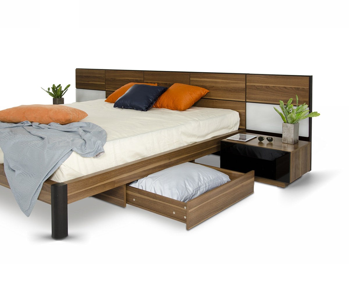 Modrest Rondo Modern Bed with Nightstands