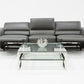 Divani Casa Maine Modern Grey Eco-Leather Sofa w/ Electric Recliners