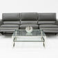 Divani Casa Maine Modern Grey Eco-Leather Sofa w/ Electric Recliners