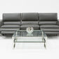 Divani Casa Maine Modern Grey Eco-Leather Sofa w/ Electric Recliners