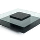 Modrest Emulsion - Modern Black Oak Glass Coffee Table