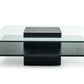 Modrest Emulsion - Modern Black Oak Glass Coffee Table