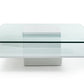 Modrest Emulsion - Modern White Glass Coffee Table
