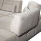 Coronelli Collezioni Hollywood - Italian Light Grey Leather RAF Chaise Sectional Sofa