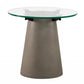 Nova Domus Essex - Contemporary Concrete, Metal and Glass End Table