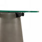 Nova Domus Essex - Contemporary Concrete, Metal and Glass End Table