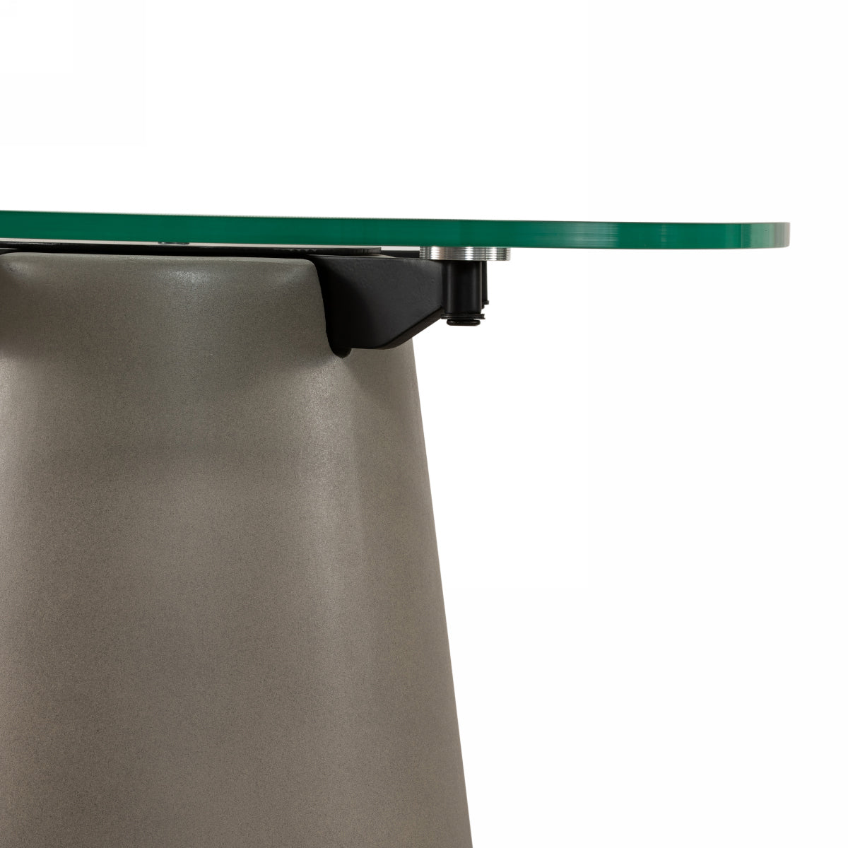 Nova Domus Essex - Contemporary Concrete, Metal and Glass End Table