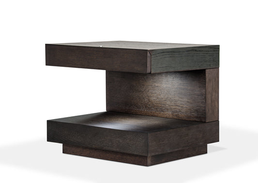 Modrest Esso Modern Brown Oak Nightstand