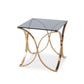 Modrest Reklaw Modern Smoked Glass & Rosegold End Table