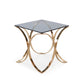 Modrest Reklaw Modern Smoked Glass & Rosegold End Table