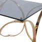 Modrest Reklaw Modern Smoked Glass & Rosegold End Table