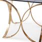 Modrest Reklaw Modern Smoked Glass & Rosegold End Table