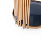 Modrest Bryce Modern Smoked Glass & Rosegold Round End Table