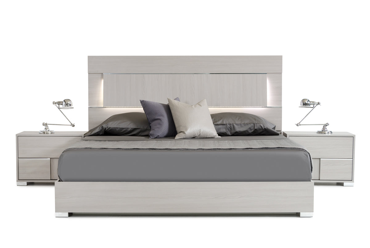 Modrest Ethan Italian Modern Grey Bed