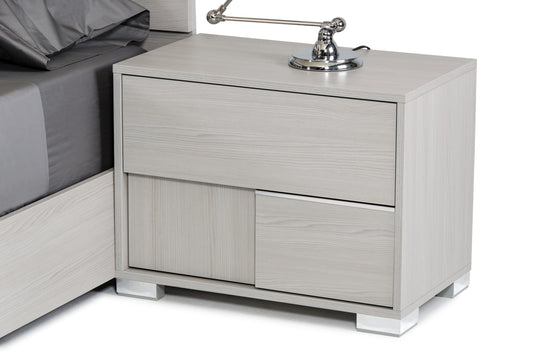 Modrest Ethan Italian Modern Grey Nightstand