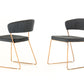 Ashland - Modern Grey & Rosegold Dining Chair (Set of 2)