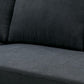 Black Flannel Sectional with Storage Chaise