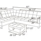 Grey Flannel Sectional with Storage Ottoman