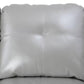 Powder Faux Leather Sectional with Storage Ottoman