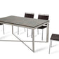 Modrest Santiago Modern Rectangular Wood Mosaic Dining Table