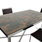 Modrest Santiago Modern Rectangular Wood Mosaic Dining Table