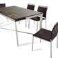 Modrest Santiago Modern Rectangular Wood Mosaic Dining Table