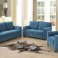 Blue Linen Sofa set (set of 3)