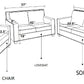 Blue Linen Sofa set (set of 3)