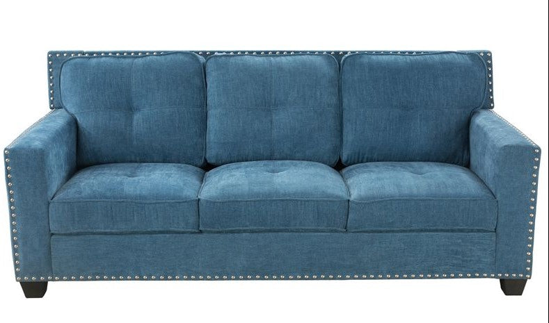 Blue Linen Sofa set (set of 3)