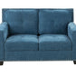 Blue Linen Sofa set (set of 3)